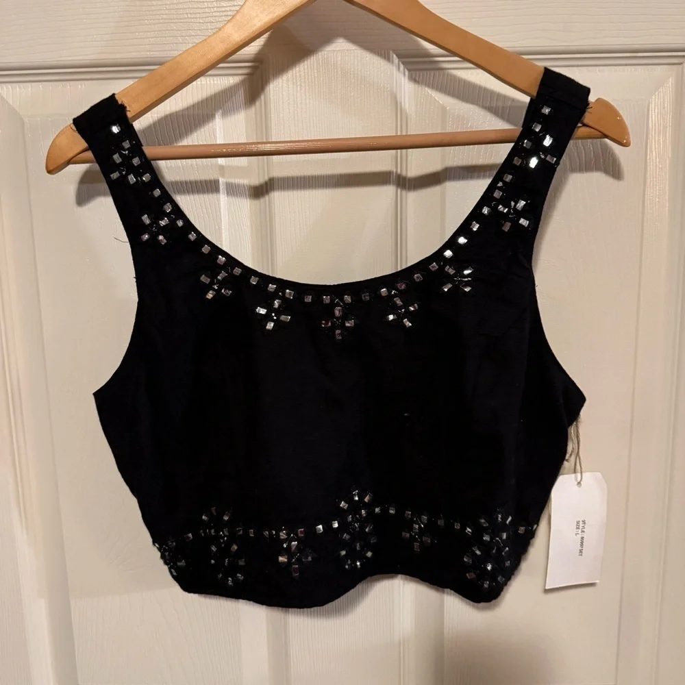 NWT Midnight Sky Crop Top and Skirt Two-Piece Set